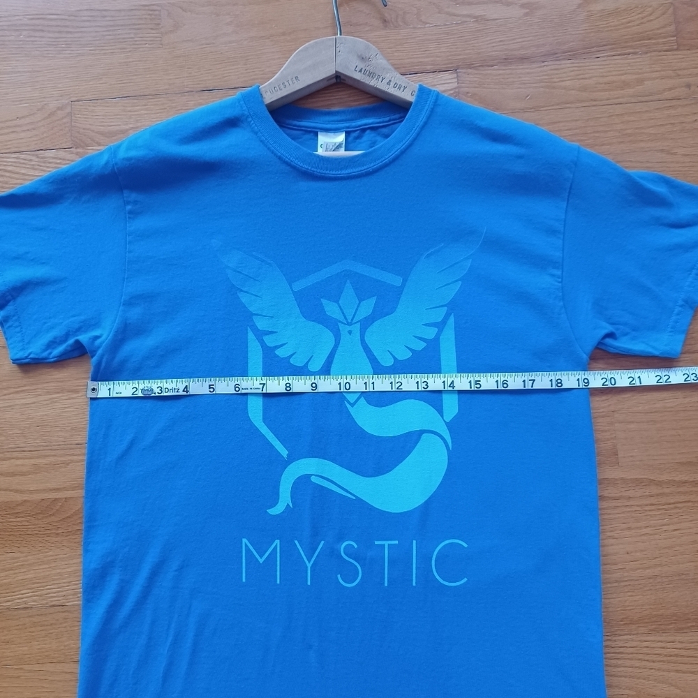 Pokemon Go Men's Medium Team Mystic Blue Cotton T-Shirt Pokeball - Picture 4 of 7